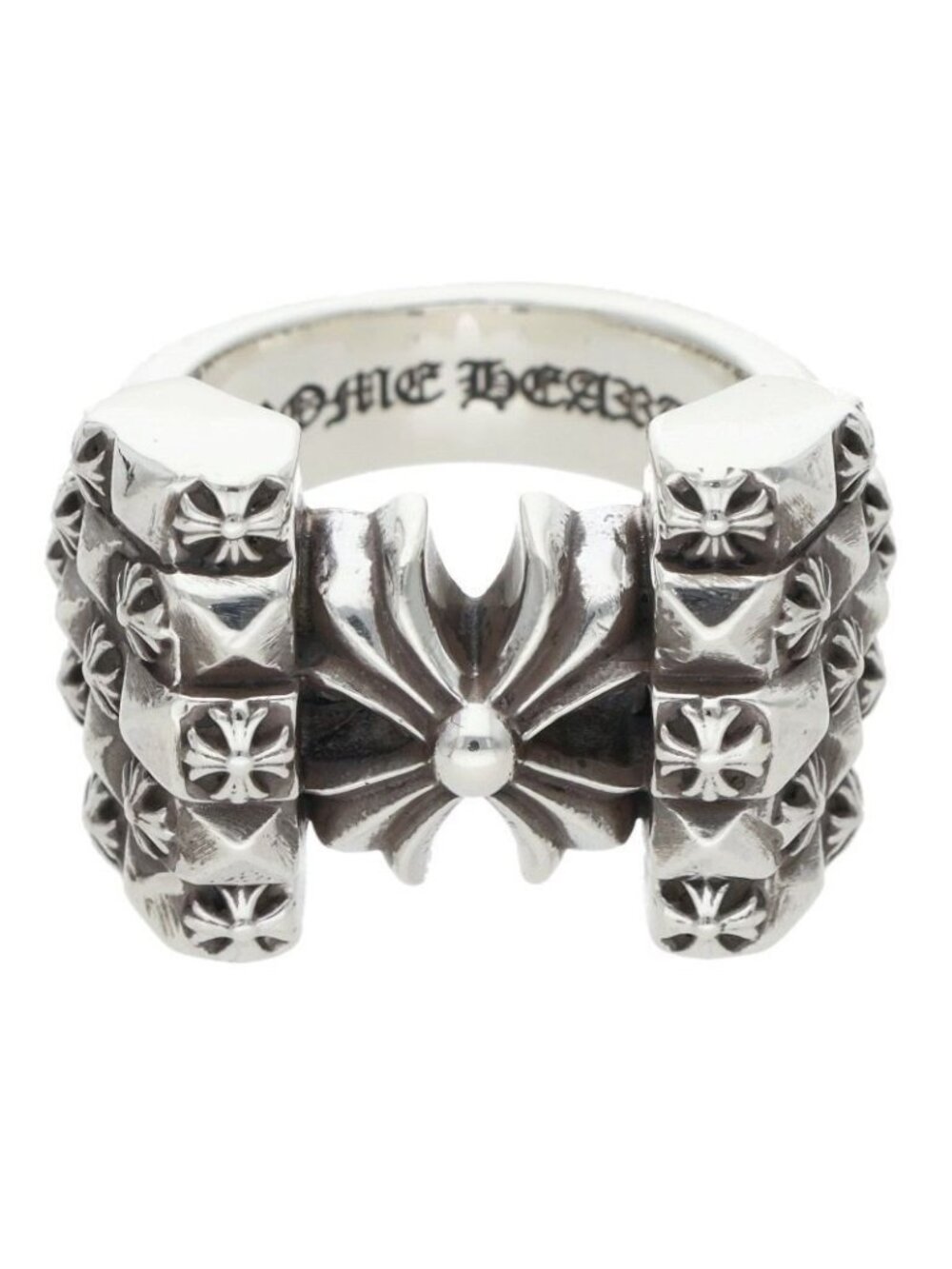 Chrome Hearts Deco CH Plus Silver Ring